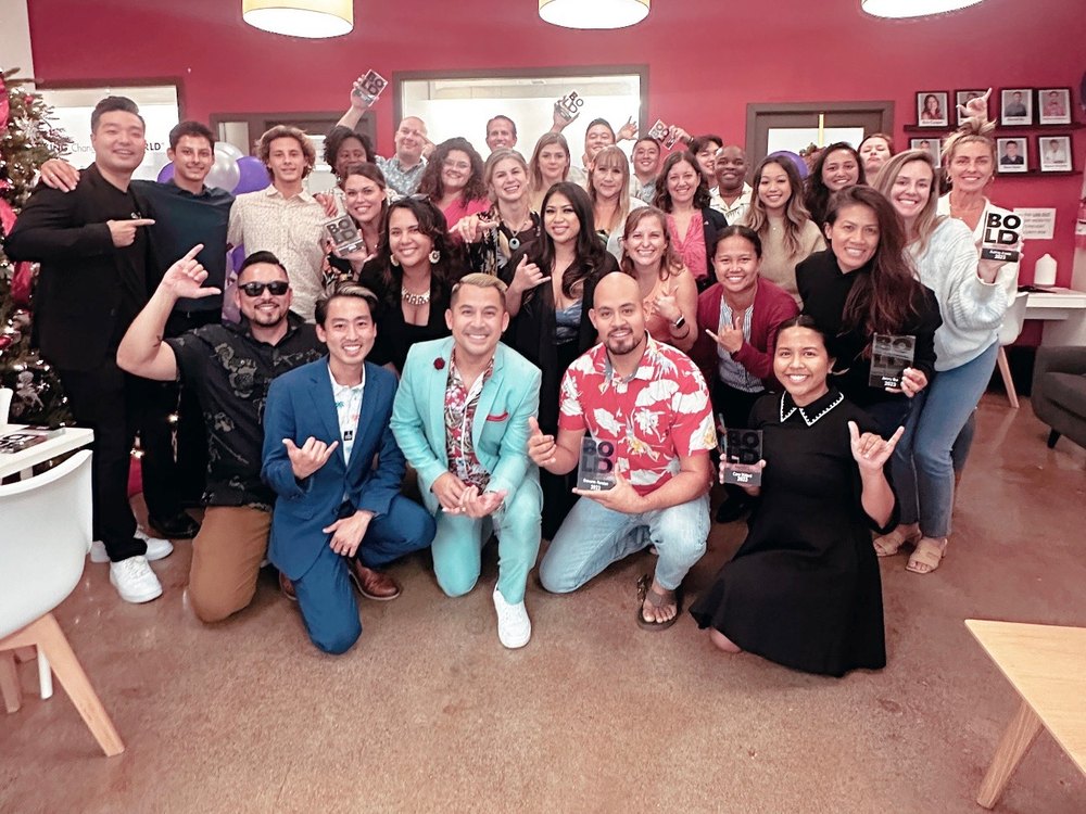 Jacob with a room full of agents at the BOLD event