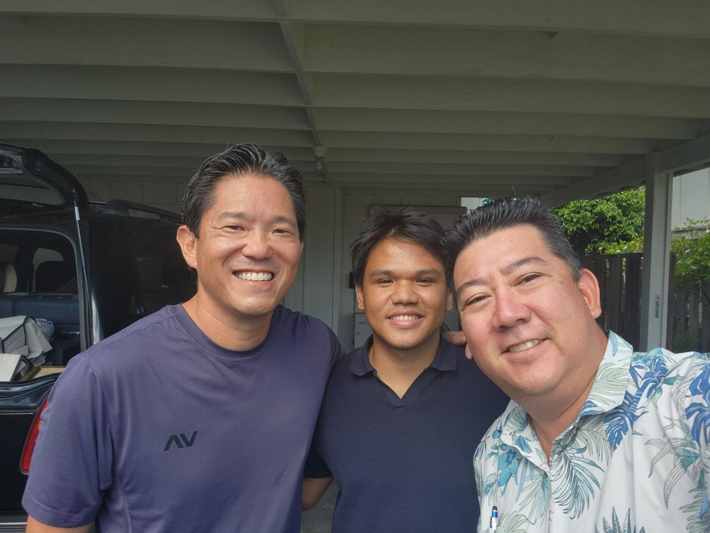 Jacob with two clients